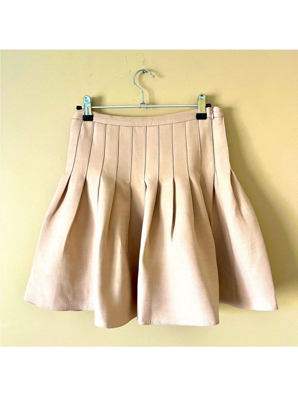 CHRISTIAN DIOR | Pink Wool/Silk Blend Pleated Mini Skirt Sz 4